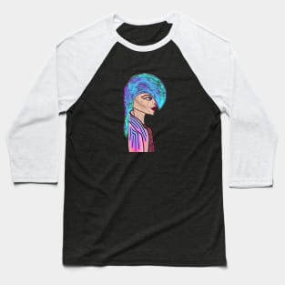 Cybepunk Woman Baseball T-Shirt